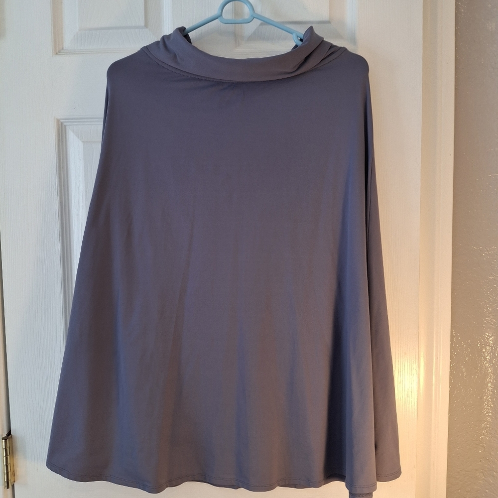 Patagonia Poncho Cape Womens Sz S lavendar Nylon Spandex Mock Cowl Neck